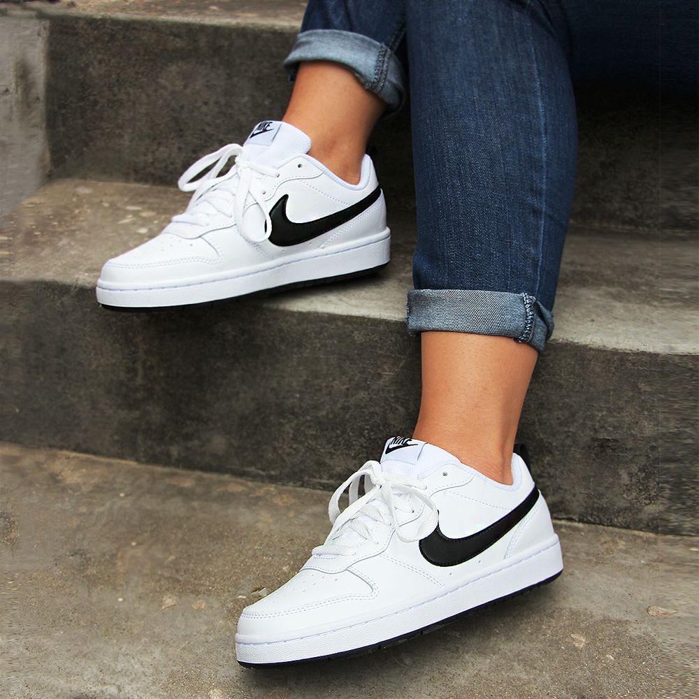 tênis nike court borough low 2 white blue